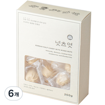 솔닙 견과류 듬뿍 담긴 넛츠엿, 200g, 6개