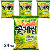 크라운 꽃게랑 와사비 과자, 70g, 24개