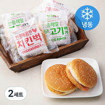한끼의품격 레알 불고기 버거180g x 3팩 + 매콤한 치킨벅 160g x 3팩 (냉동), 2세트