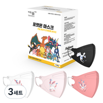 어린숨 엣지 포켓몬 아트 전설 환상을 찾아라 심볼 마스크 중형 3종 x 10p + 랜덤발송 세트, 30p, 3세트, 님피아