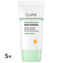 김정문알로에 아쿠아 마일드 그린 선크림 SPF50+ PA++++, 40ml, 5개