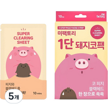 미팩토리 1단 돼지코팩, 10개입, 5개