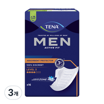 테나 남성용 테나맨 요실금패드 레벨3형, 16개입, 3개