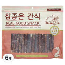 참좋은간식 헬로도기 강아지 간식 600g, 오리우유껌, 6개