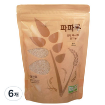 파파루 간편레시피 유기농쌀 현미 중간입자 400g, 6개