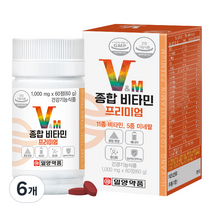 일양약품 종합 멀티 비타민 미네랄 프리미엄, 60정, 6개