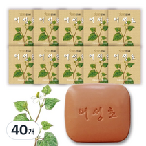 골드스타 야생 어성초 비누 꽃향 + 비누거품망 랜덤발송, 100g, 40개