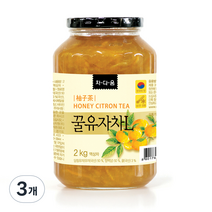 녹차원 차다움 꿀유자차, 2kg, 3개
