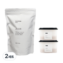 나노클린화이트 제올라이트 탈취제 500g + 용기 2p, 2세트