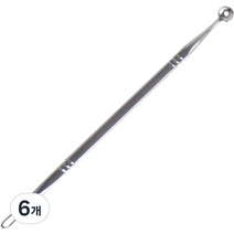 엘리식스 깔끔듀얼 압출스틱, 실버, 6개