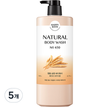 해피바스 정말 순한 바디워시 베이비 파우더향, 900g, 5개