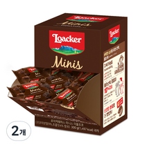 로아커 웨하스 미니스 더블초코 디스펜서 30p, 300g, 2개