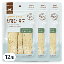 굿데이 건강한 육포 슬라이스 강아지간식, 대구, 100g, 12개
