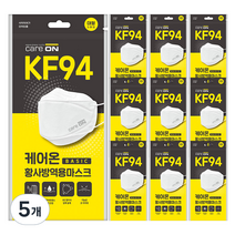 케어온 베이직 황사마스크 대형 KF94, 3개입, 50개, 흰색