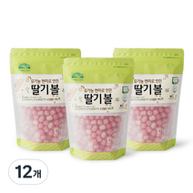 오가닉스토리 유기농 현미로 만든 딸기볼, 현미, 65g, 12개