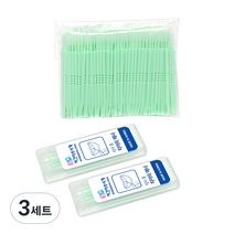 치간 칫솔형 이쑤시개 64mm 휴대용 18p x 2개 + 실속형 400p, 436개입, 3세트