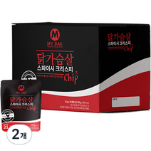 미트리 닭가슴살 크리스피칩 스파이시, 250g, 2개