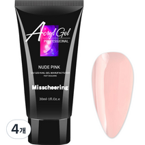 네일블링 인조손톱 네일연장 폴리젤 30ml, 05번 누드 핑크, 4개