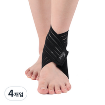 에코리즈 이지업 발목 랩 보호대 블랙 S, 4개입