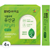 BYO 유산균 패밀리 플러스, 200g, 4개