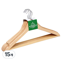 선우랜드 디럭스 원목 상하의옷걸이 Agrade, 네츄럴, 15개