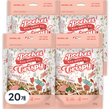 굿데이 고양이 포켓 크리스피 간식 비스킷, 치킨 + 개다래나무 혼합맛, 80g, 20개