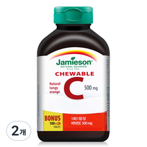 자미에슨 츄어블 비타민C 500mg 오렌지맛 168g, 2개