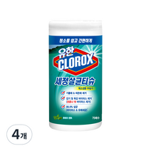 유한크로락스 세정살균티슈 후레시 센트, 559g, 4개