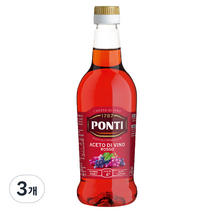 폰티 식초, 레드와인, 500ml, 3개