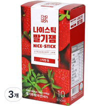 초록원 나이스틱 딸기잼 10p, 200g, 3개