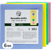 프로그 다용도 부직포 행주 4종 x 5p 세트, 6세트