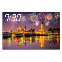 LED 시계 캔버스 프린팅 액자 600 x 400 mm, 옵션08