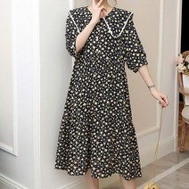 메이첼 귀여운 카라 루즈핏 빅사이즈 쉬폰 원피스 00047