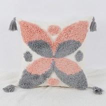 JCP 소프트 데칼코마니 태슬 쿠션커버