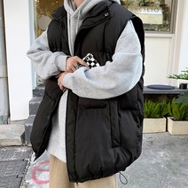 남성용 데이 심플 베이직 오버핏 패딩조끼 FC-2211220