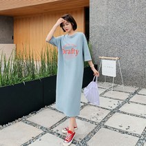 패션풀 플레이버 박시 코튼 롱 원피스 26277