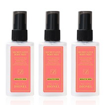 디오넬 시크릿 러브 로맨틱 로즈 바디 미스트 꽃향, 80ml, 3개