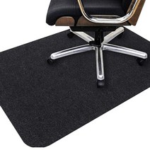 바닥보호 긁힘방지 논슬립 의자매트 A타입 패브릭 90 x 140 cm, 블랙, 1개