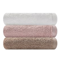 소프트터치 프리미엄 코튼 호텔타올 200g 40수 코마사, 웜톤, 3개