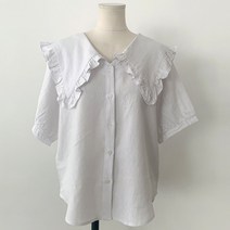 비나인 라혼 프릴 카라 블라우스