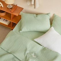 아이르 데일리즈 솔리드 워싱 줄누비이불 겸 패드, 허브티