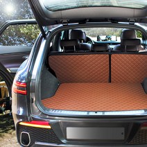 지엠지모터스 퀼팅 가죽 트렁크매트 풀세트, 제네시스 GV70 2021, 브라운