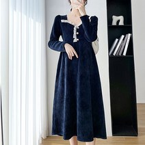 루나글램 봄 셔닐 임산부 원피스 KMS017