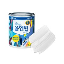 KCC페인트 숲으로올인원 무광 수성 페인트 0.9L, 백색