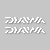 아웃도어 차량용 데칼 스티커 다이와 대형, 화이트, 2개
