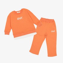 레인보우키즈 아동용 레이어드 맨투맨 상하 바지 세트