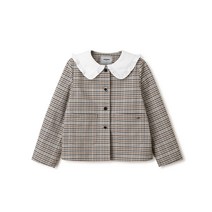 레노마키즈 여아용 카라형 체크 자켓 R2312J066