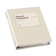 문구백서 데일리 바인더형 접착식 비비드 포토앨범, Beige(바인더 커버) + 백색(내지), 25매