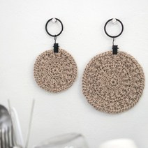 하울링 슬로우모먼츠 린넨 컵받침 + 냄비받침 만들기 키트, 1세트, 베이지