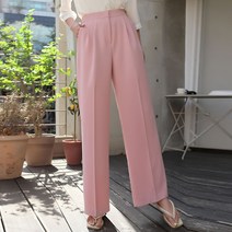 빼빼 여성용 허리뒷밴딩핀턱 탄탄 슬랙스